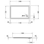 Duravit Starck Slimline Duschwanne Rechteck 120 x 80 cm mit Antislip