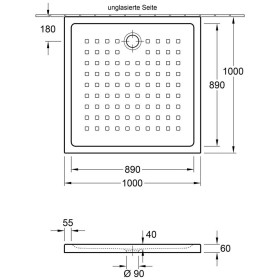 Villeroy & Boch O.novo Duschwanne 100 x 100 cm