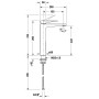 Duravit Tulum Einhebel-Waschtischmischer XL, ohne Ablaufgarnitur