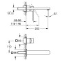 GROHE Plus 2-Loch-Waschtischbatterie, Ausladung 20,3 cm
