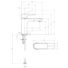 Rubinetto monocomando per lavabo Villeroy & Boch O.novo senza scarico