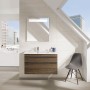 Villeroy & Boch Venticello Schrankwaschtisch Becken links 100 x 50 cm, ohne Hahnloch, mit Überlauf