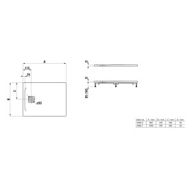 Receveur de douche LAUFEN PRO Marbond 90 x 70 x 3,3 cm