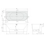 Villeroy & Boch Oberon 2.0 Duo Vorwand-Badewanne 180 x 80 cm, inkl. Schürze in Schwarz