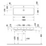 Duravit Qatego Waschtisch 100 x 47 cm, 1 Hahnloch, mit HygieneGlace