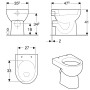Geberit Renova Stand-WC Flachspüler, Abgang horizontal