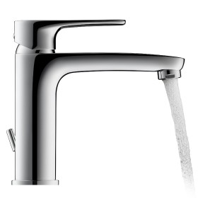 Miscelatore monocomando per lavabo Duravit B.1 M, con scarico a stelo