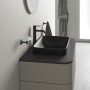 Duravit Happy D.2 Plus Aufsatzbecken 60 cm anthrazit matt, ohne Überlauf, ohne Hahnlochbank