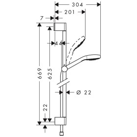 hansgrohe Croma Select S 1jet Shower Set 65 cm