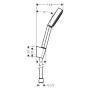 hansgrohe Pulsify S Duschkopfhalterungset 105 1 Strahlart mit Duschschlauch 125 cm