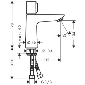 hansgrohe Talis Select E Einhebel-Waschtischmischer 110