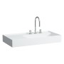 LAUFEN Kartell by LAUFEN Aufsatzwaschtisch 90 x 46 cm, mit 1 Hahnloch, Ablage links