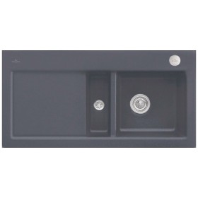 Évier encastrable Villeroy & Boch Subway 60 FLAT, bonde avec commande excentrique, cuve à droite