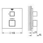 GROHE Grohtherm Cube Thermostat-Brausebatterie Unterputz
