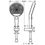 hansgrohe Rainfinity Brausehalterset 130 3jet mit Brauseschlauch 160 cm