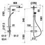 LAUFEN VIVID Thermostatisches Duschsystem mit Ablage