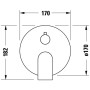 Duravit Tulum Einhebel-Brausemischer, Unterputz, mit Umstellventil