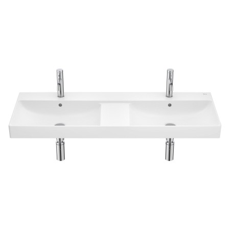 Roca Ona Doppelwaschtisch 120 x 46 cm, mit 2x 1 Hahnloch