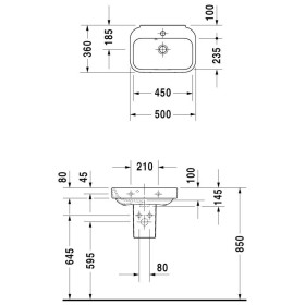 Lavabo Duravit Happy D.2 50 cm