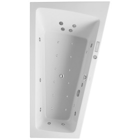 Duravit Paiova Whirlwanne 170 x 100 cm mit Combi-System E, Ecke rechts, Rückenschräge rechts