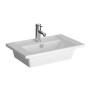 VitrA Integra Möbelwaschtisch Compact 60 cm mit Überlaufloch, 1 Hahnloch mittig