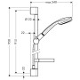 hansgrohe Croma 100 1jet/Unica'C Set 90 cm DN15