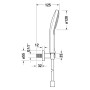 Duravit Brausehalterset mit Handbrause 3jet 12 cm MinusFlow