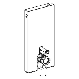 Geberit Monolith Plus Sanitärmodul für Stand-WC, 101 cm, Frontverkleidung aus Steinzeug