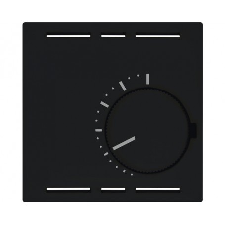 Edizio Due Abdeckung für Thermostat IP 20 schwarz ohne Schalter