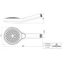 Villeroy & Boch Verve Showers Handbrause mit drei Strahlarten