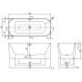 Villeroy & Boch Finion freihstehende Badewanne 170 x 70 cm mit Wasserzulauf