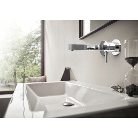 Robinet de lavabo encastré hansgrohe Finoris à levier unique pour montage mural 16,8 cm