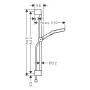 hansgrohe Rainfinity Duschset 130 3 Strahlarten mit Duschstange 65 cm, EcoSmart