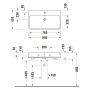 Duravit Qatego Waschtisch 80 x 47 cm geschliffen, 1 Hahnloch