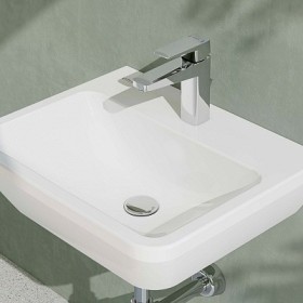 Lavabo VitrA Integra 55cm, senza troppo pieno, 1 foro rubinetto al centro