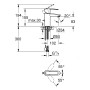 GROHE Wave Cosmopolitan Einhand-Waschtischbatterie, 1/2" S-Size mit Bedienkette