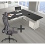 SET : Steh-Sitz Eck-Schreibtisch ERGO + ERGO Bürostuhl