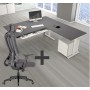 SET : Steh-Sitz Eck-Schreibtisch ERGO + ERGO Bürostuhl