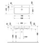 Duravit Qatego Waschtisch 80 x 47 cm geschliffen, 1 Hahnloch, mit HygieneGlace