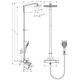 hansgrohe Raindance Select Showerpipe 360 Wanne