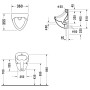 Duravit Urinal Bill, Zulauf von hinten