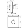 hansgrohe ShowerSelect Glas Thermostat Highflow Unterputz