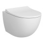 VitrA Sento Wand-WC VitrA Flush 2.0, ohne Spülrand mit WC-Sitz Slim Wrap