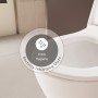 VitrA Sento Wand-WC VitrA Flush 2.0, ohne Spülrand mit WC-Sitz Slim Wrap