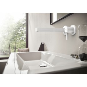 Robinet de lavabo encastré hansgrohe Finoris avec mitigeur monocommande pour montage mural 22,8 cm