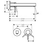 hansgrohe Finoris Einhebel-Waschtischarmatur Unterputz für Wandmontage 22,8 cm