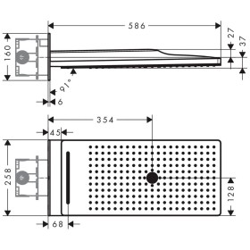 hansgrohe Rainmaker Select Kopfbrause 580 3jet mit Wandanschluss