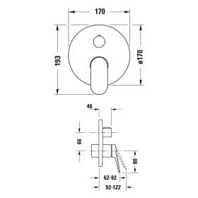Duravit Wave Einhebel-Wannenmischer mit Umsteller