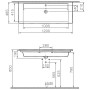 VitrA Integra Möbelwaschtisch 120 cm, mit Überlaufloch, 1 Hahnloch mittig