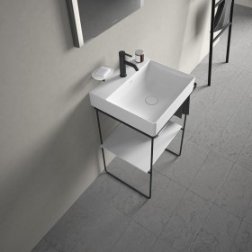 Lavabo Duravit DuraSquare con 1 foro per rubinetto, 50 x 47 cm